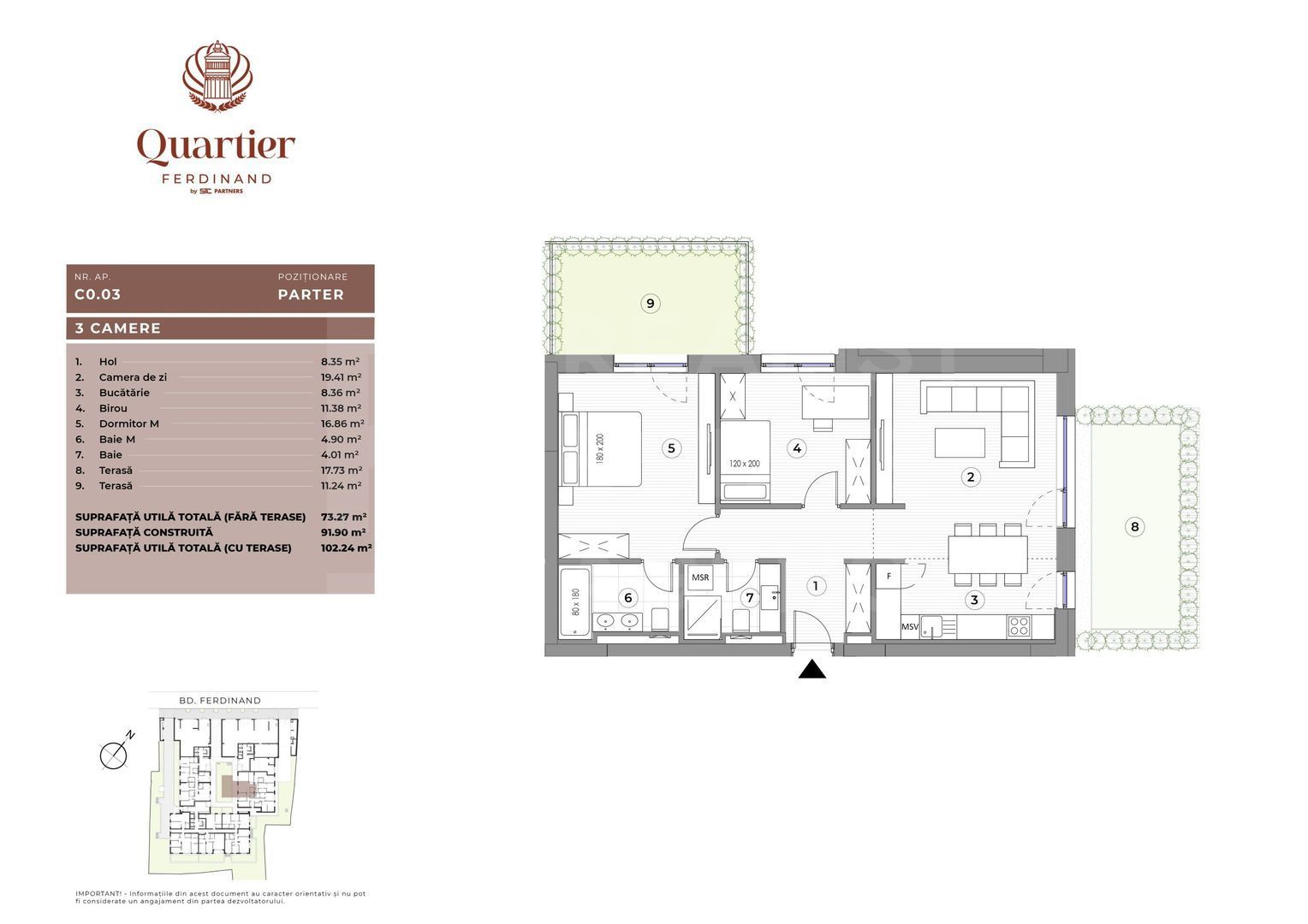 Vânzare, apartament, 3 camere, Quartier Ferdinand, București - Poză 6