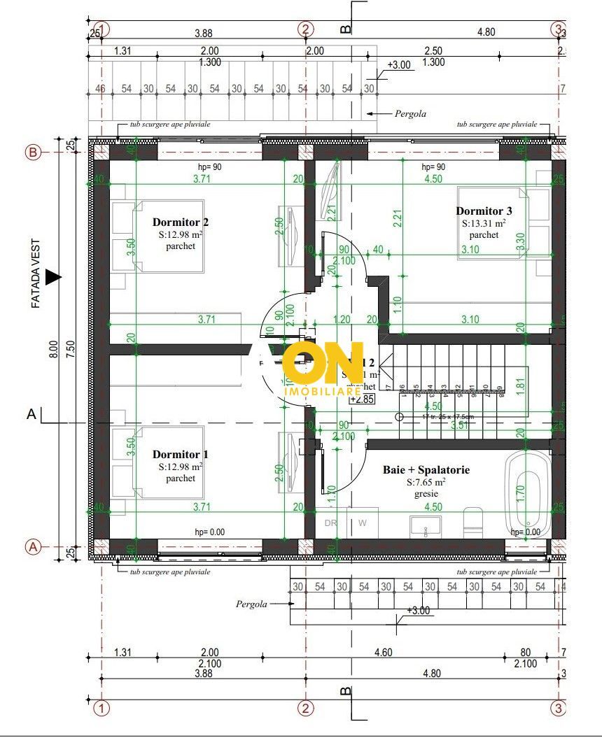 Casa tip insiruit, 4 camere, 186 mp teren, zona premium, Cetate - Schiță 25