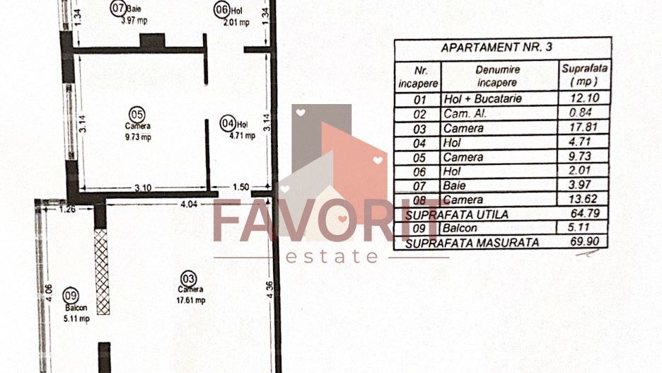 3 camere | centrala proprie | boxa | mobilat si utilat | zona excelenta | - Poză 14