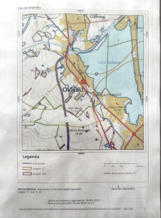 Ovidiu - Teren intravilan 990 mp, colt, pozitie excelenta - Poză 2