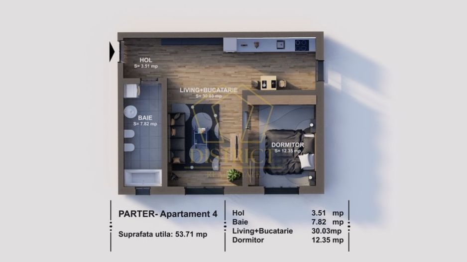 Apartament superb cu 2 camere I Braytim - Poză 2