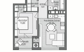 Vânzare, apartament, 1 cameră, bulevardul Dacia, Botanica - Poză 7
