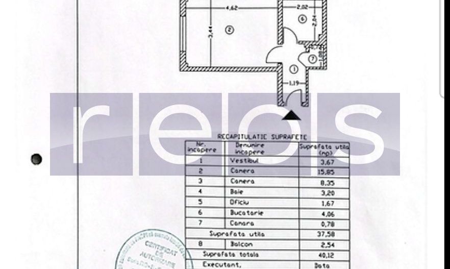 DE VANZARE APARTAMENT 2 CAMERE PIATA VICTORIEI RENOVAT MODERN BALCON - Schiță 9