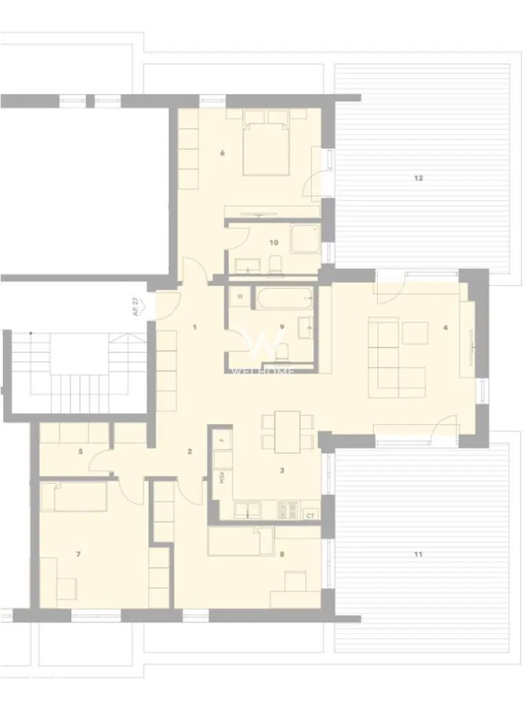 Penthouse cu 4 camere si terasa 60 mp, Sibiu - Schiță 9