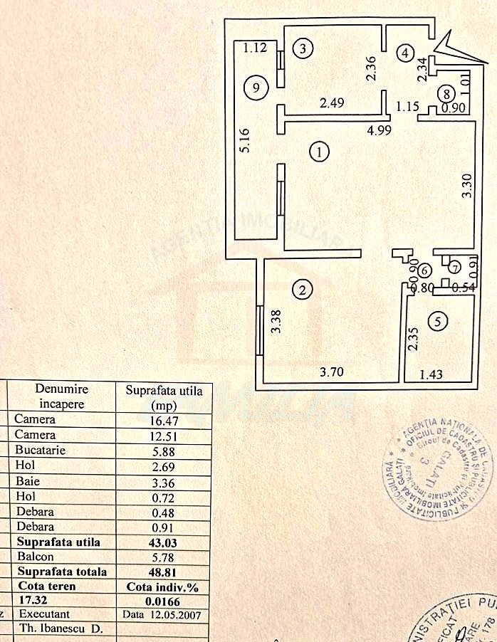 Apartament 2 camere, etaj 3, în inima cartierului Tiglina 2 - Poză 2
