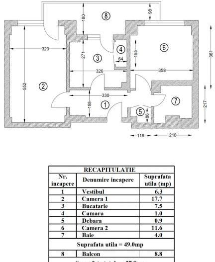 Aartament 2 camere decomandat Parcul Circului - Poză 1