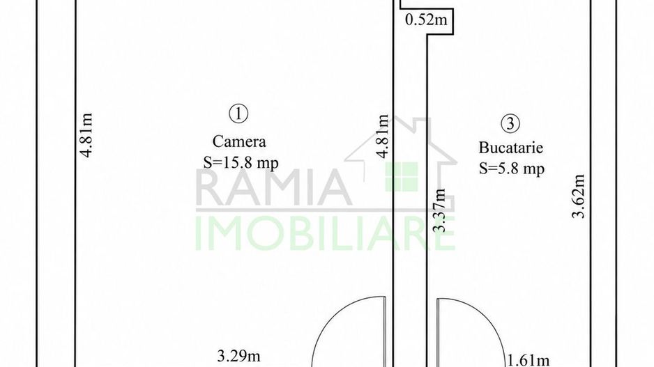 Garsonieră decomandată, renovată, cu chiriaș – Tractorul - Poză 7