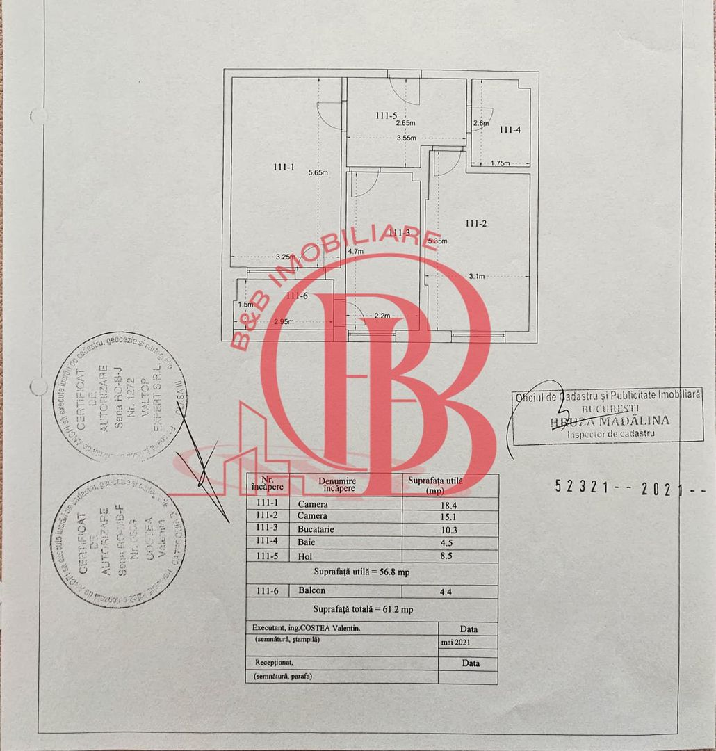 Apartament 2 camere 12 min Metrou Teclu Parcare Inclusa - Schiță 15