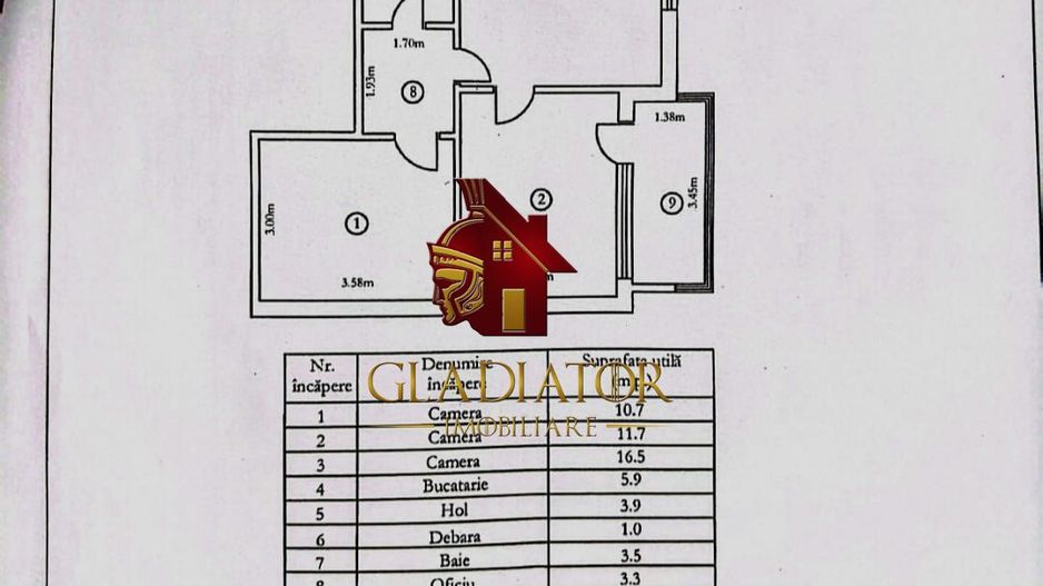 Apartament 3 camere, 61 mp – în inima Iașului, centru - Poză 3