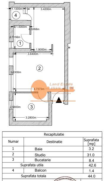 Studio 2 camere Belvedere Residence - Poză 3