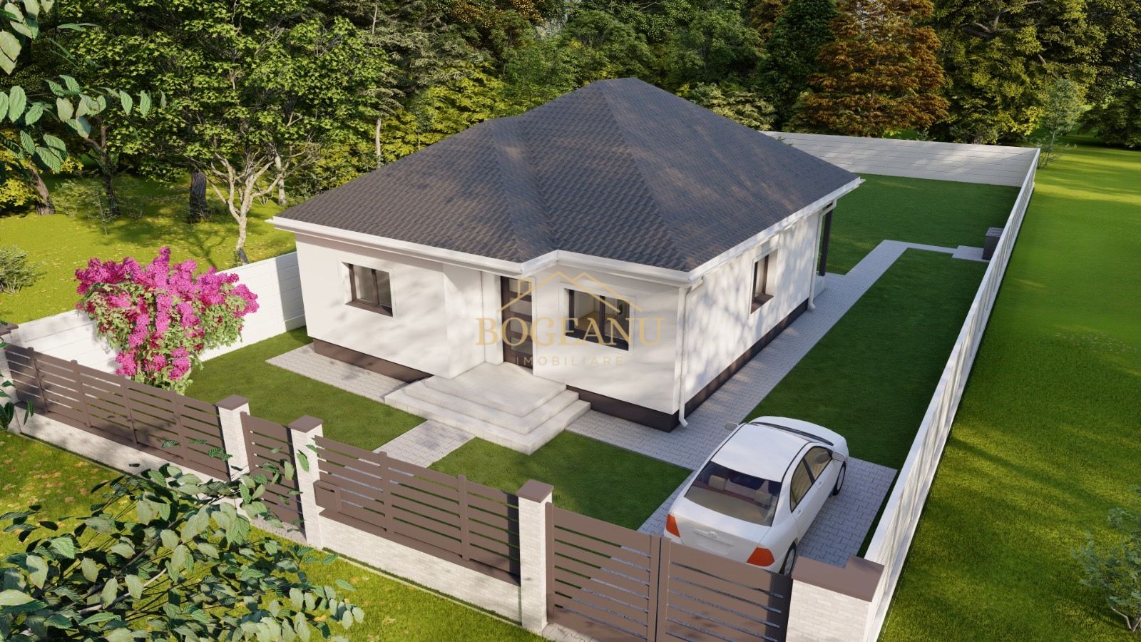 BG124-Teren cu Aut.Constr Proiect Casa parter 614 mp - Poză 2