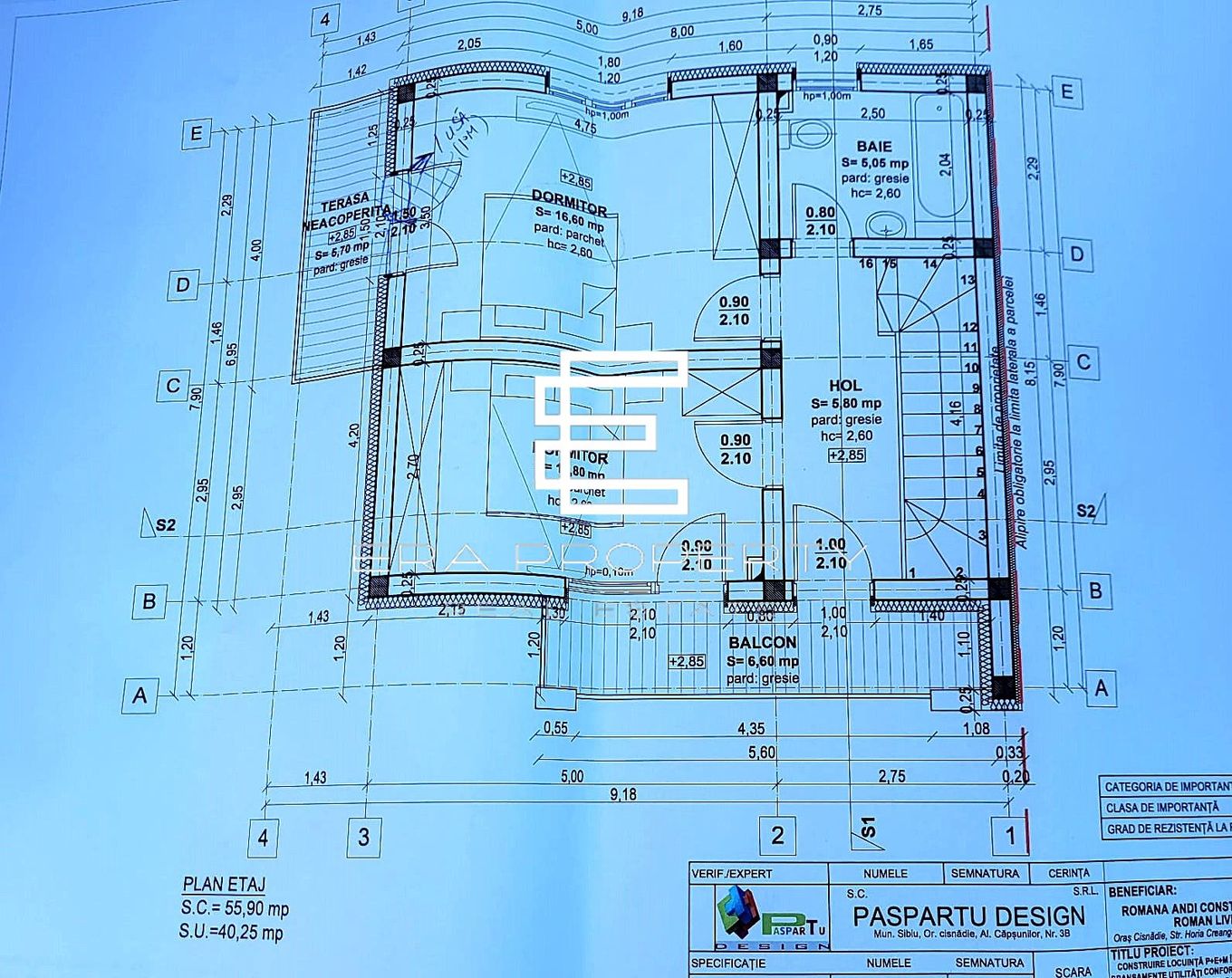 Casă modernă în Sibiu – etaj retras, terase -teren 213 mp - Schiță 6