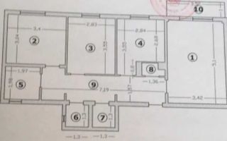 Apartament 3 camere bloc 1979,  Gorjului, Militari - Schiță 7