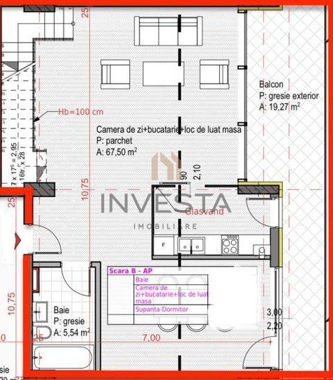 Penthosue cu view spectaculor in Sopor! 3 camere pe 2 nivele! - Schiță 10