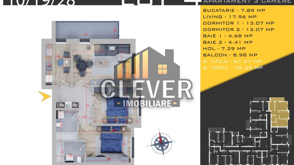 PROMO Apartament 3 camere Loc de Parcare BONUS Th. Pallady - Poză 1