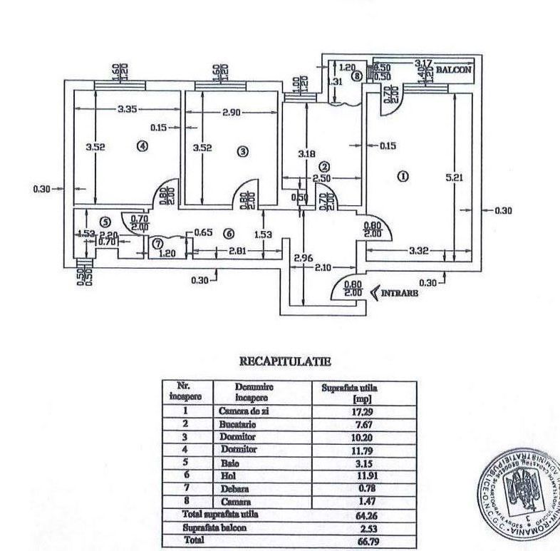 Apartament 3 camere Pitesti - Schiță 6