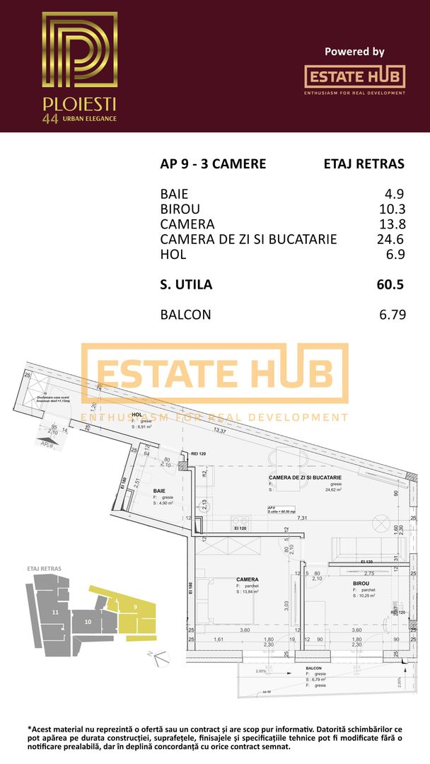 Apartament 3 camere FINISAT | Ploiesti 44 | 0% Comision - Poză 2