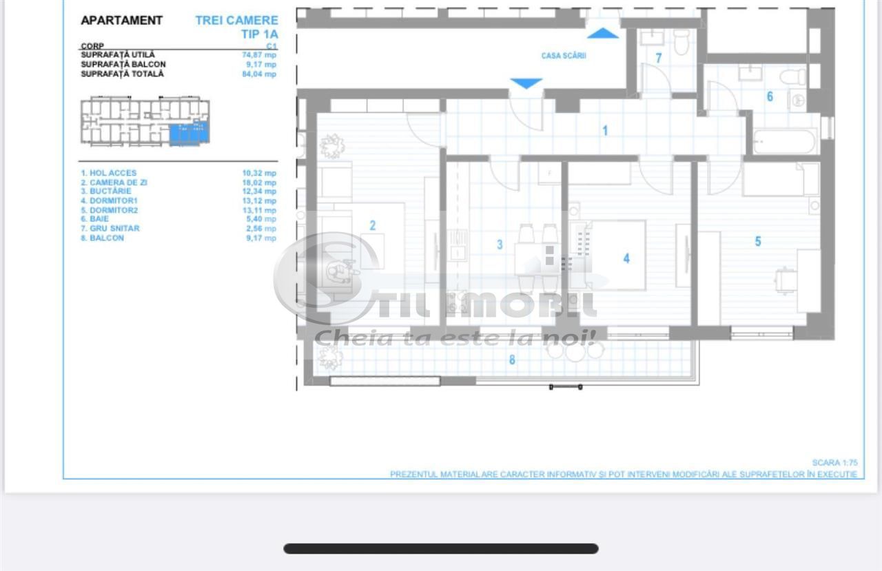 Bloc nou! Ap.3 cam, decomandat,  Bucium-Visan, comision 0% - 128,240 € - Poză 8
