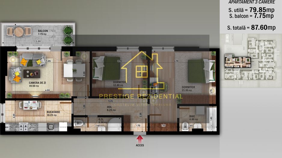 Apartament 3 Camere Decomandata,Nicolae Grigorescu-Metrou - Poză 1