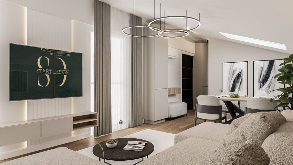 APARTAMENT NOU - 2 camere, parter, cu GRĂDINĂ, Complex LOGICENT; - Poză 7