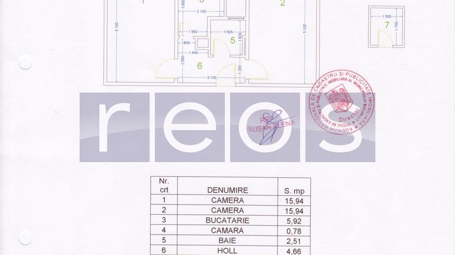 DE VANZARE 2 CAMERE  FLOREASCA - BARBU VACARESCU | DECOMANDAT | BOXA - Schiță 7