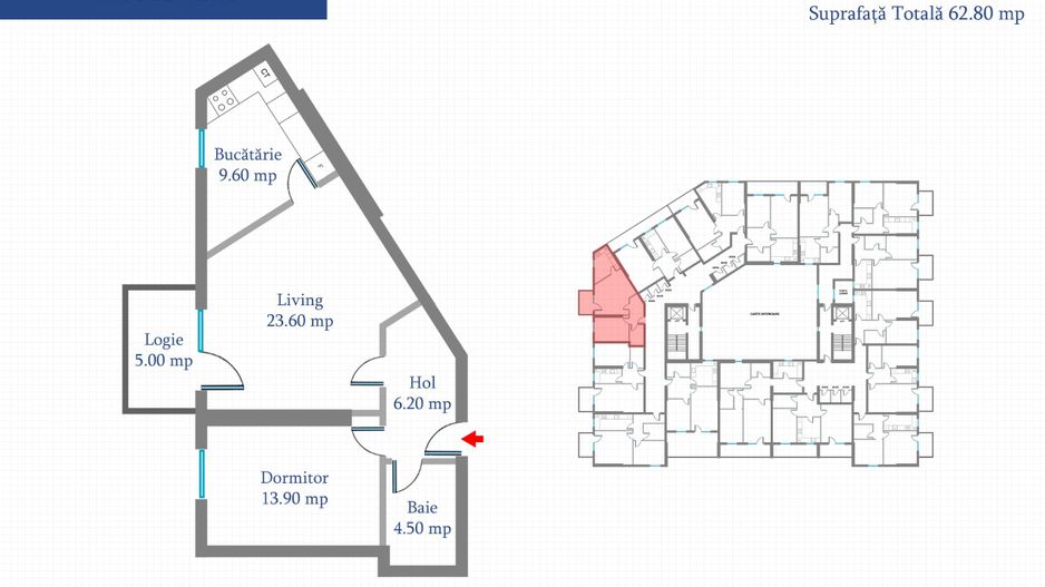2 camere, 63 mp, etaj 5, BLOC NOU, Str Preciziei - Poză 7