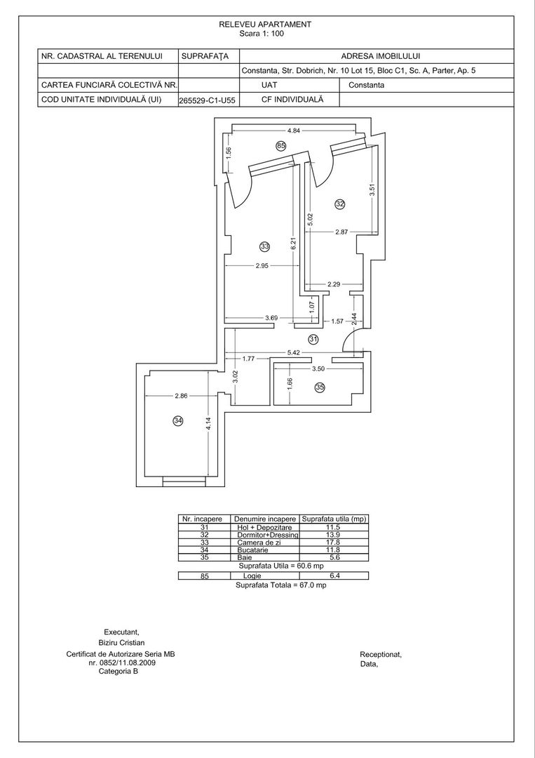 Tomis Nord/Carrefour-Vanzare apartament cu 2 camere, bloc nou. - Poză 20