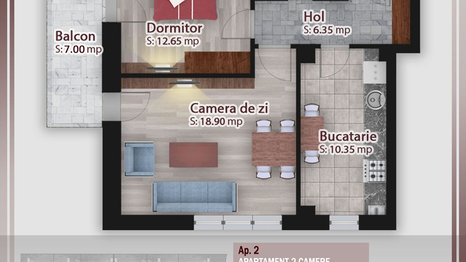 2 camere - parcare bonus -oferta lansare proiect Pallady - Schiță 5