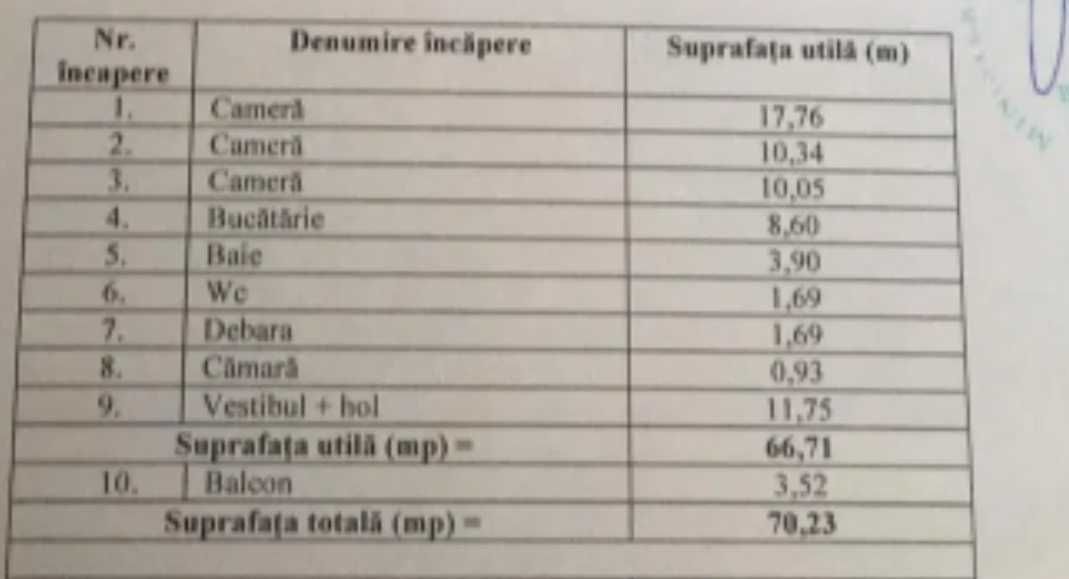 Apartament 3 camere bloc 1979,  Gorjului, Militari - Schiță 8