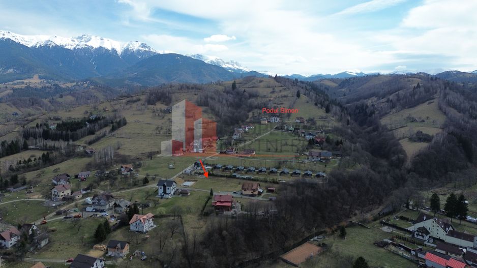 Teren intravilan 2.256 mp Bran – Podul Șimonului  |  Ideal cabane | Vedere Munte - Poză 8