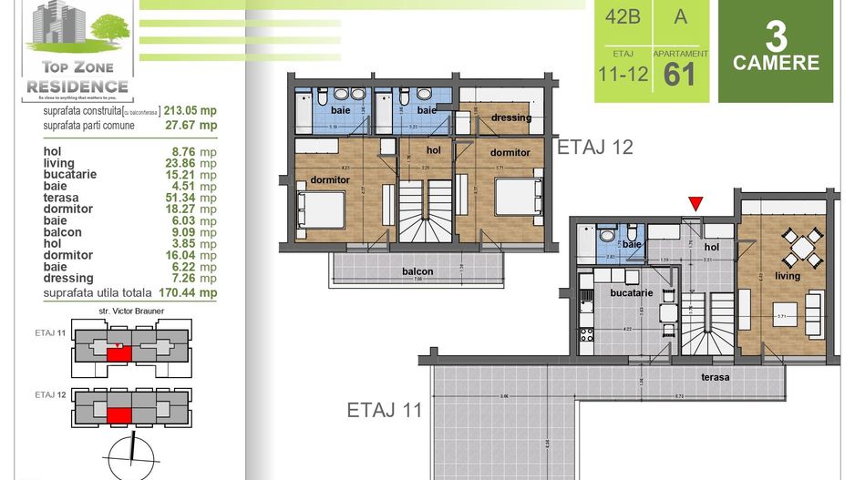 DUPLEX 3CAM. -MUTARE IMEDIATA / SCOALA BRAUNER,METROU N TECLU! - Poză 2