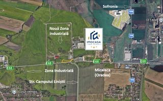 Teren de vânzare 4.717 mp Expunere excelentă la Centura Nord Arad PUZ - Poză 1