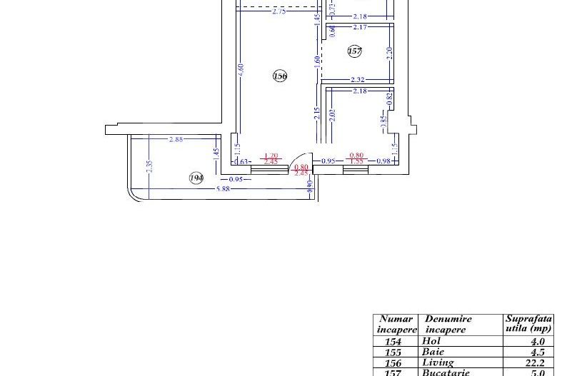 Apartament cu 2 camere  - Pipera - Schiță 7