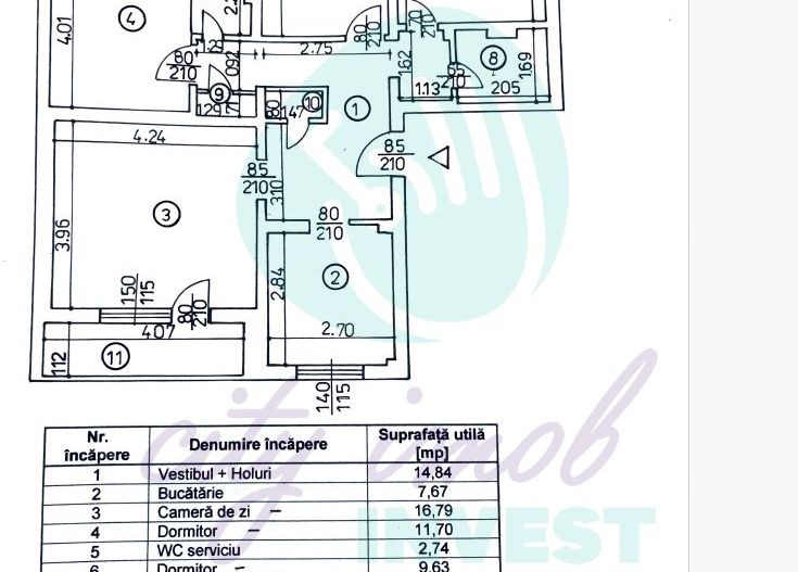 4 Camere Piata Victoriei-Bloc anvelopat 1978-posibilitate centrala - Poză 4