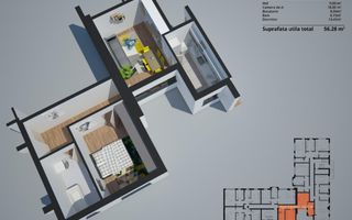 Apartament Decomandat 2 Camere | RATE DEZVOLTATOR 10 ANI | Freidorf - Schiță 8