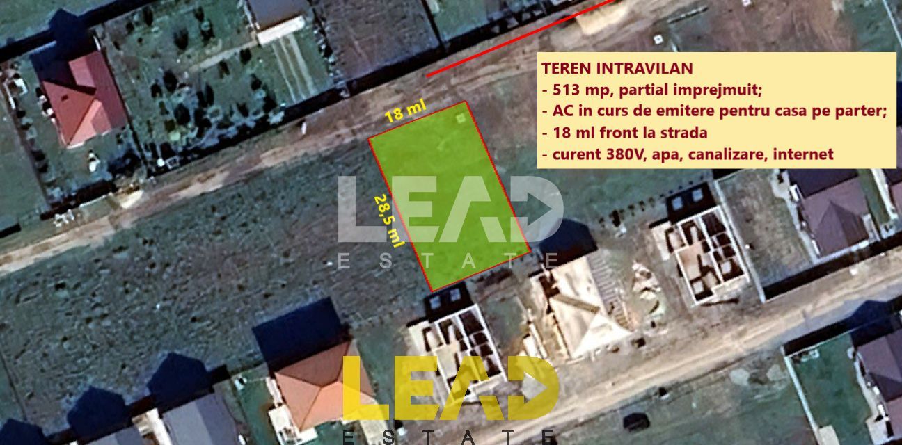 Teren intravilan 513 mp cu Autorizatie de Construire, Sanpetru, str. Catinei - Poză 2