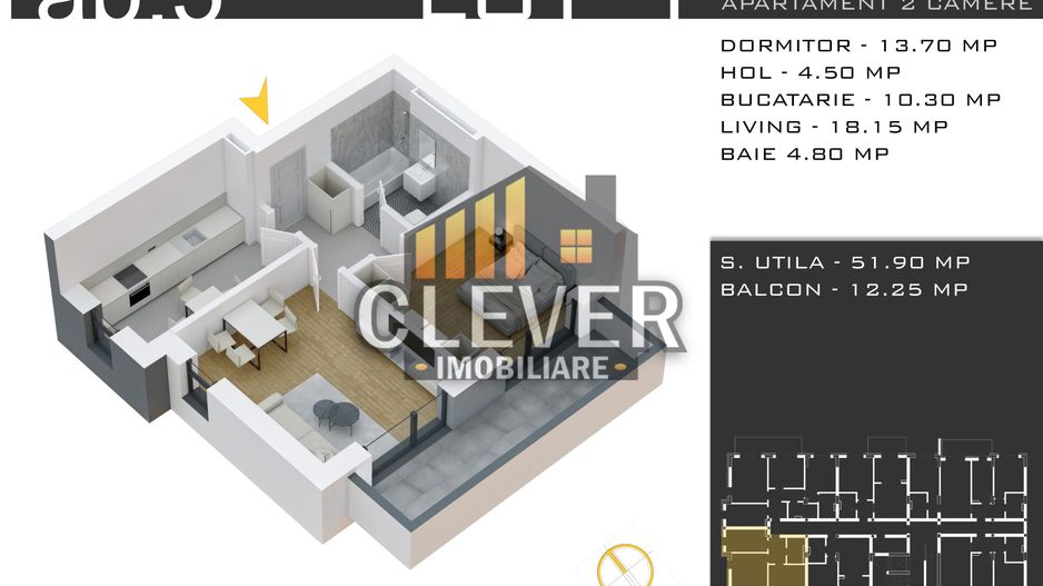 Apartament 2 camere decomandate Th.Pallady Parcare Bonus - Poză 2