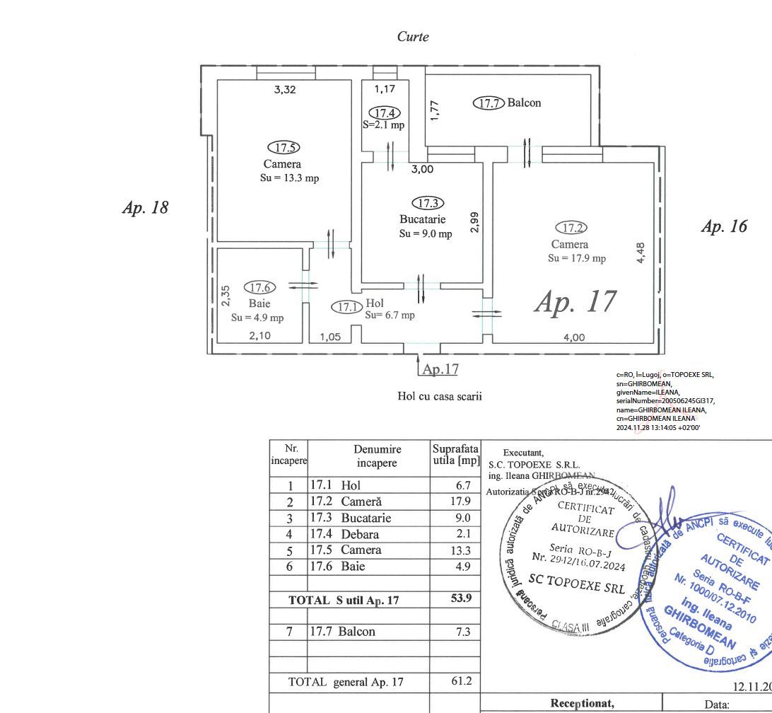 Apartament nr.17 cu 2 camere, boxa si parcare incluse in pret - Poză 10