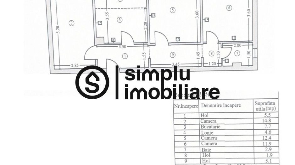 Apartament 3 camere decomandat - Schiță 6