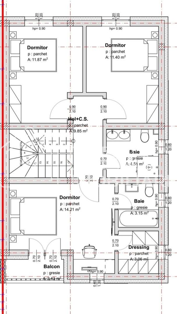 Duplex Modern cu 4 camere, Intabulat, in Cartierul Arhitectilor - Schiță 10