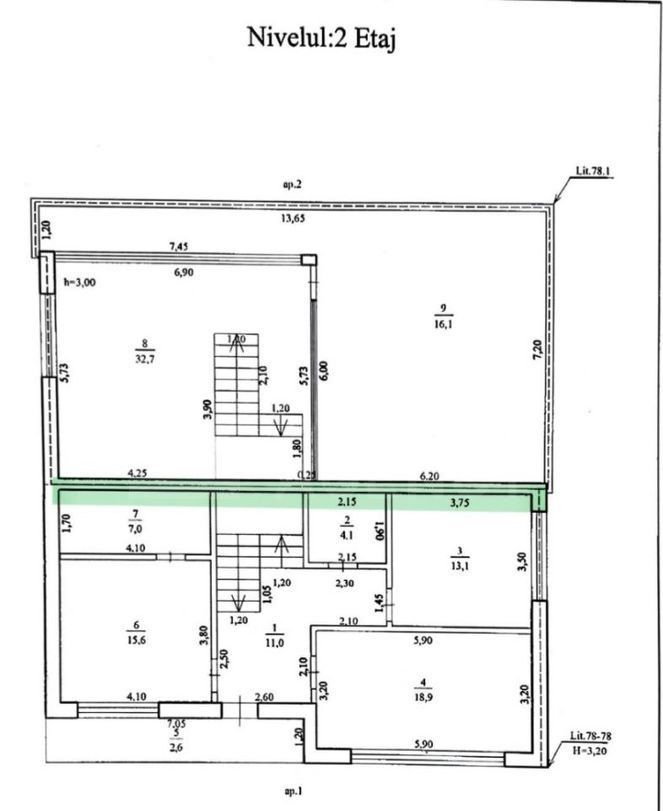 Vânzare duplex, 4 camere, str. Schinoasa Vale, sectorul Centru. - Poză 30