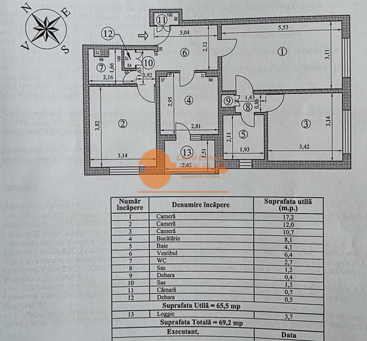 3 camere la 600m de Metrou Crangasi - Schiță 8