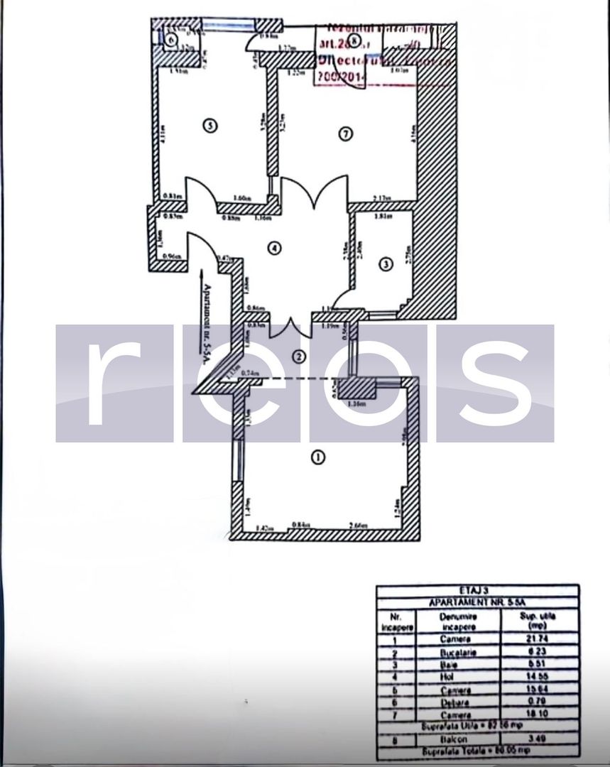 VANZARE 3 CAMERE 86MP | BLOC INTERBELIC | STIRBEI VODA | RENOVAT TOTAL - Schiță 22