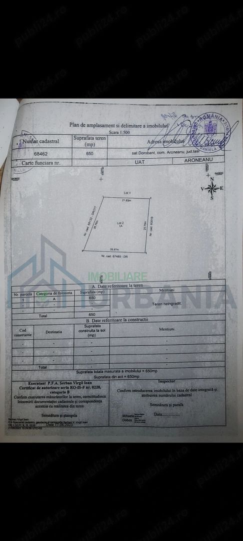Teren intravilan 650 mp în Dorobant Aroneanu, cu proiect de casă inclus - Poză 2