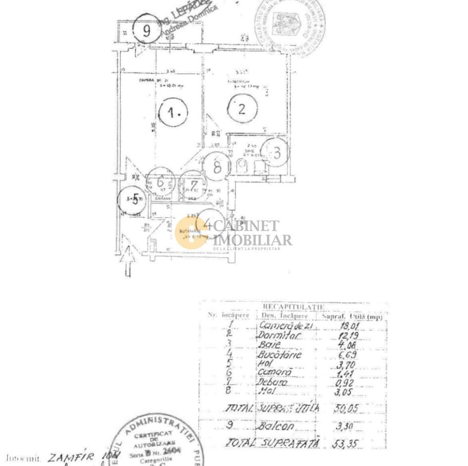 2 Camere - 54MP | Reabilitat - Renovat | 3/11 | M Lujerului - 2 minute - Schiță 9
