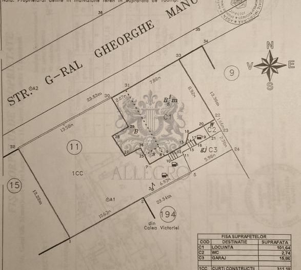 Vila Individuala | Gheorghe Manu | Calea Victoriei | 240 mp | 1911 - Schiță 13
