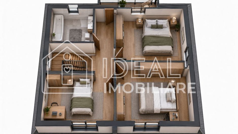 Duplex Premium cu 4 camere în Șelimbăr | 125 mp utili | 215 mp de teren - Schiță 2