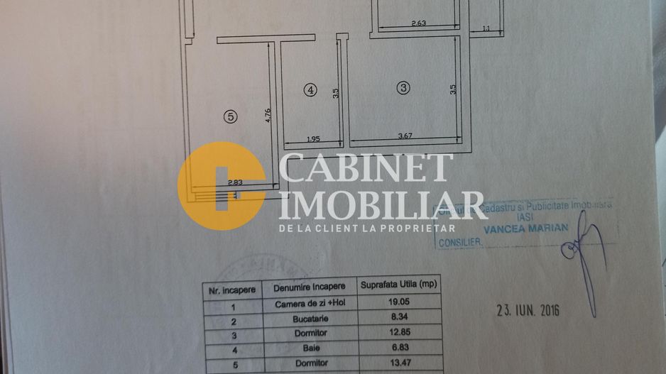 3 CAMERE - BLOC NOU - LOC DE PARCARE - VALEA LUPULUI - Schiță 13