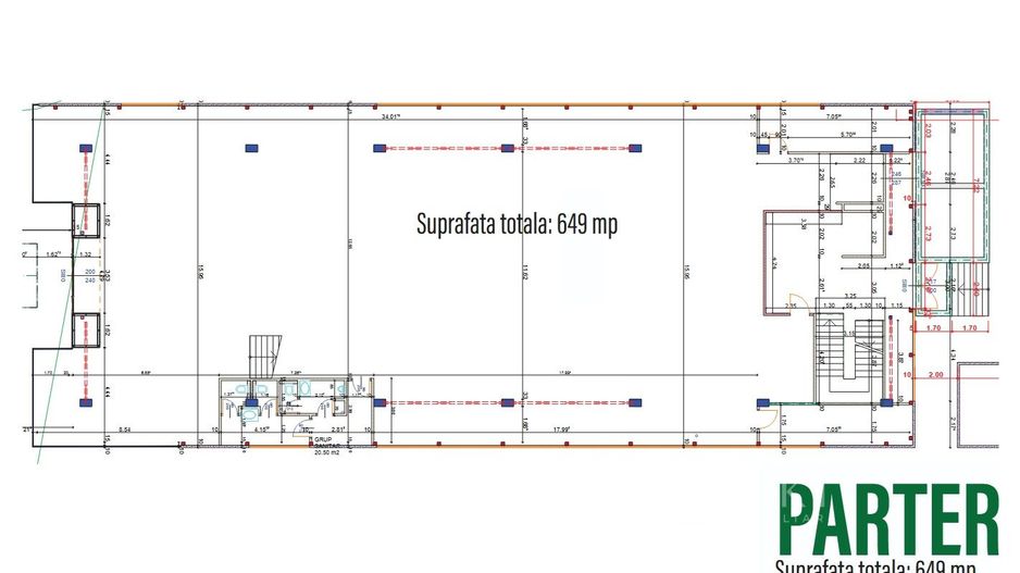 Cladire comerciala reprezentativa de inchiriat Calea Bucuresti Brasov - Schiță 45