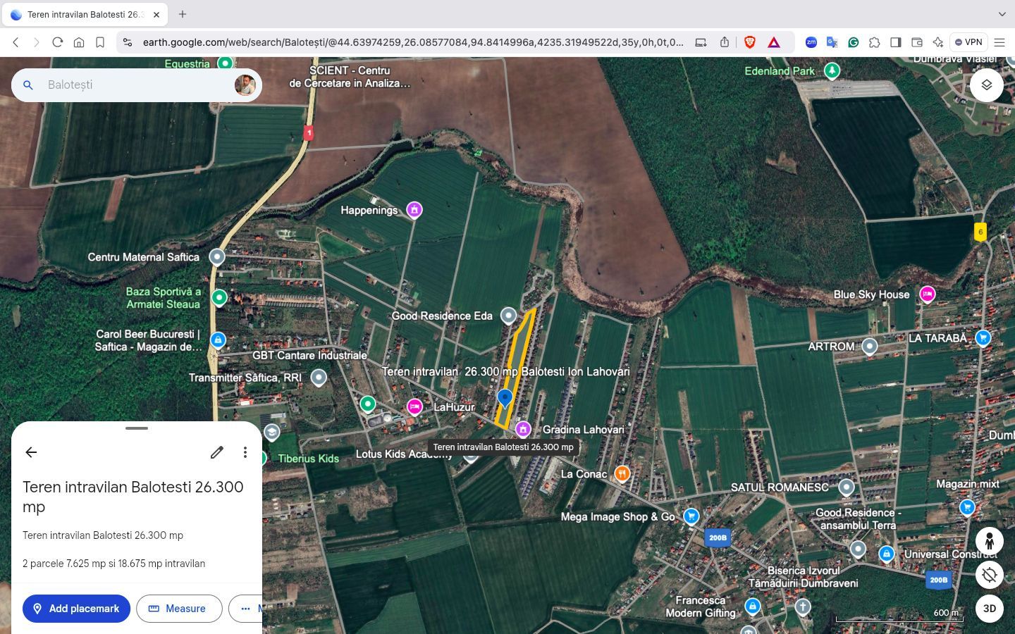 Teren intravilan 26.300 mp Saftica Balotesti-  PUZ în lucru - Poză 10